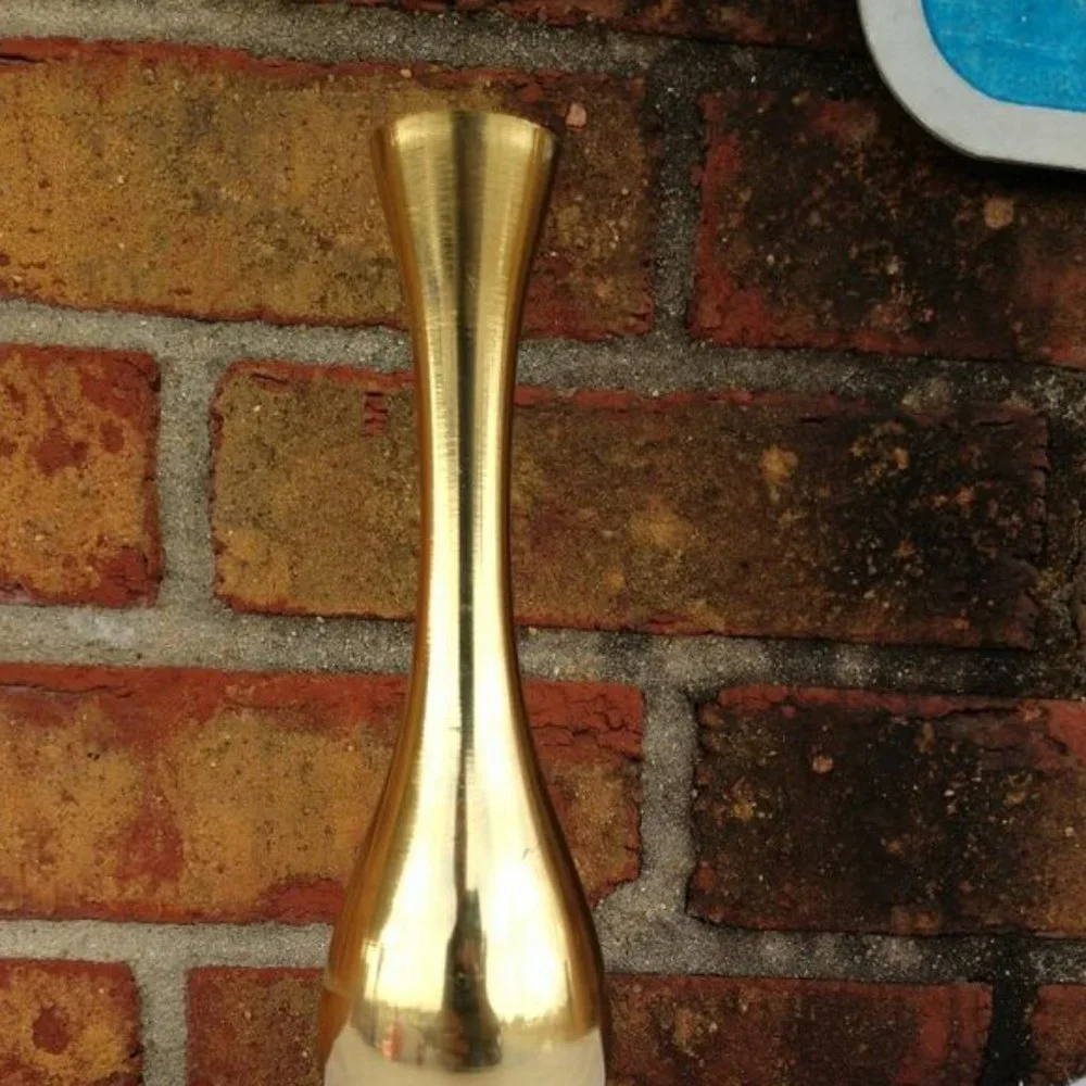 1960's Solid Brass Art Deco Vase 7